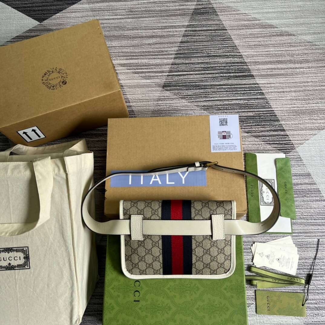 Gucci Chest Bag white meo  shoulder crossbody bag 674081