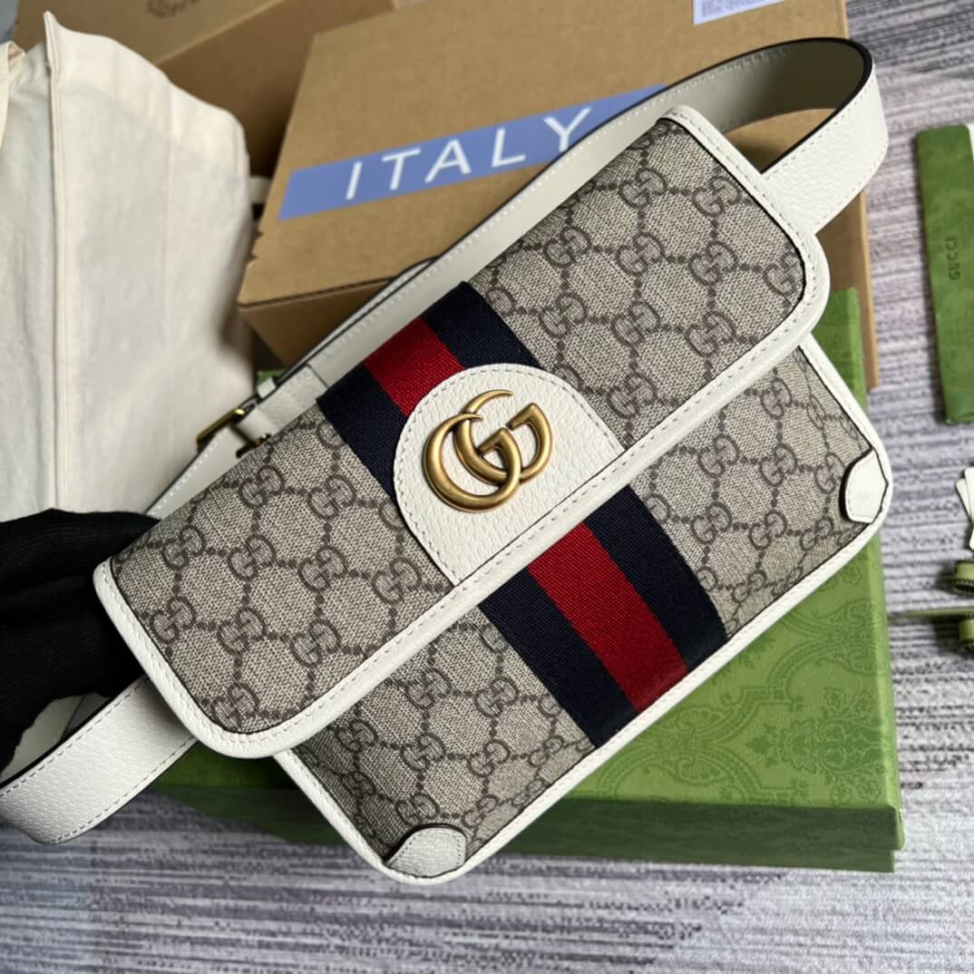 Gucci Chest Bag white meo  shoulder crossbody bag 674081