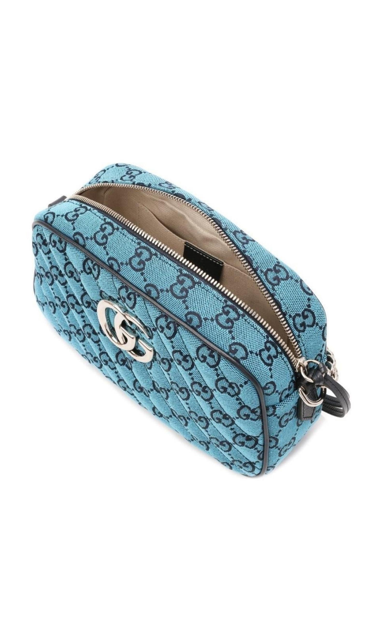 Gucci Marmont Quilted Crossbody Bag in Blue