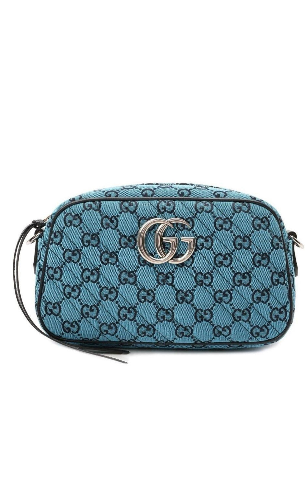 Gucci Marmont Quilted Crossbody Bag in Blue