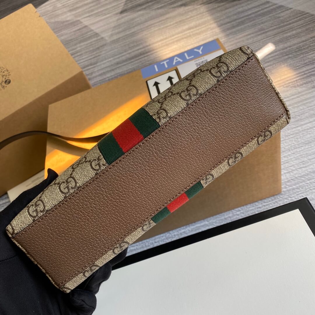 Ophidia Gucci Shell bag 499621 Brown retro canvas