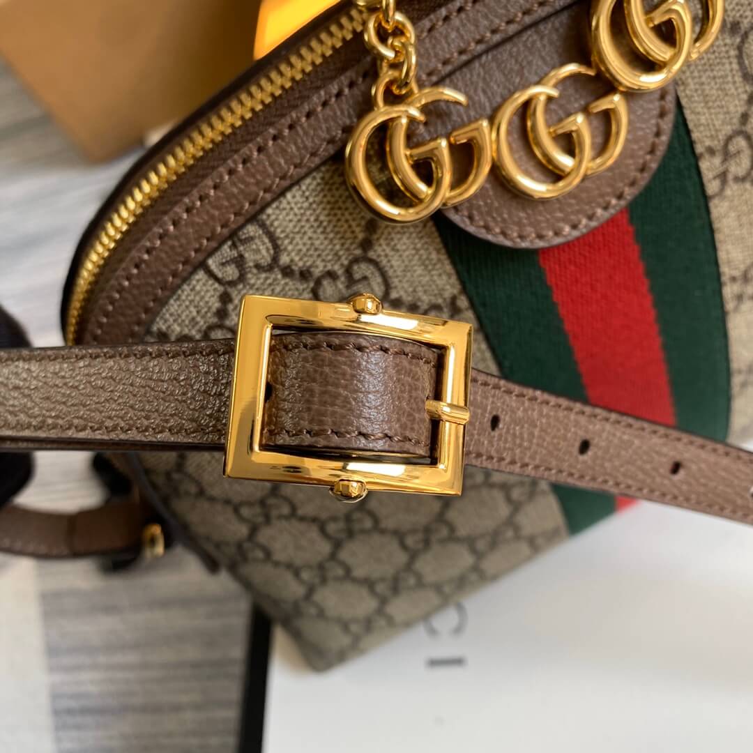 Ophidia Gucci Shell bag 499621 Brown retro canvas