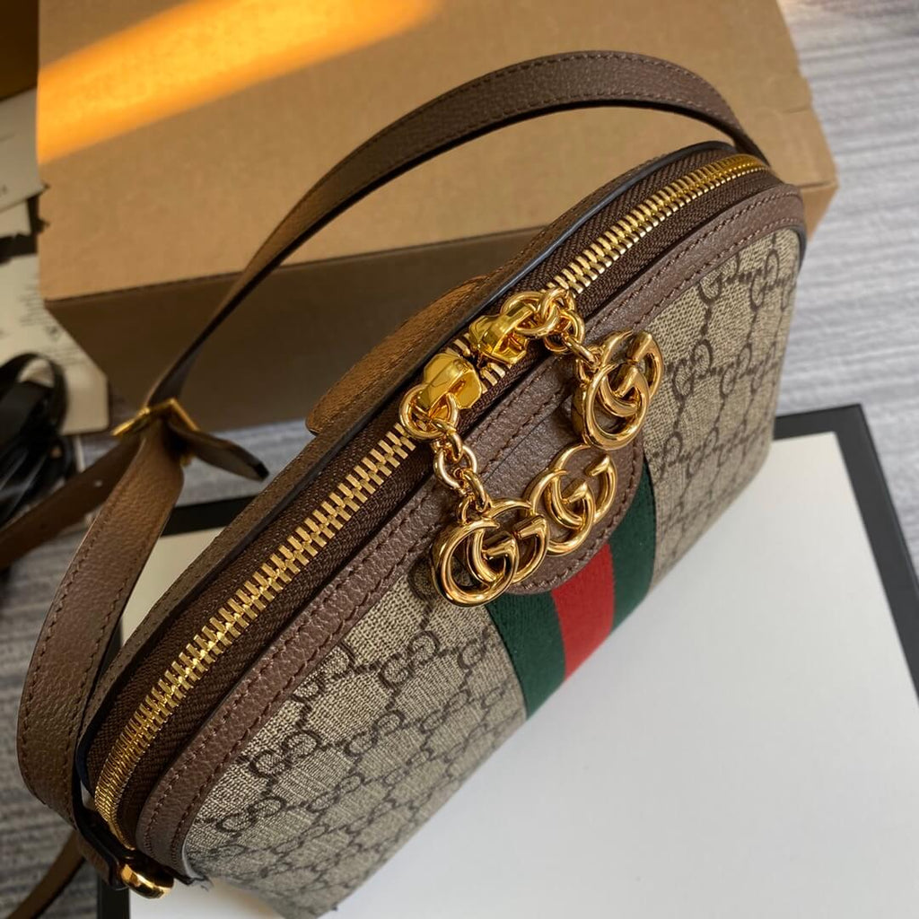 Ophidia Gucci Shell bag 499621 Brown retro canvas