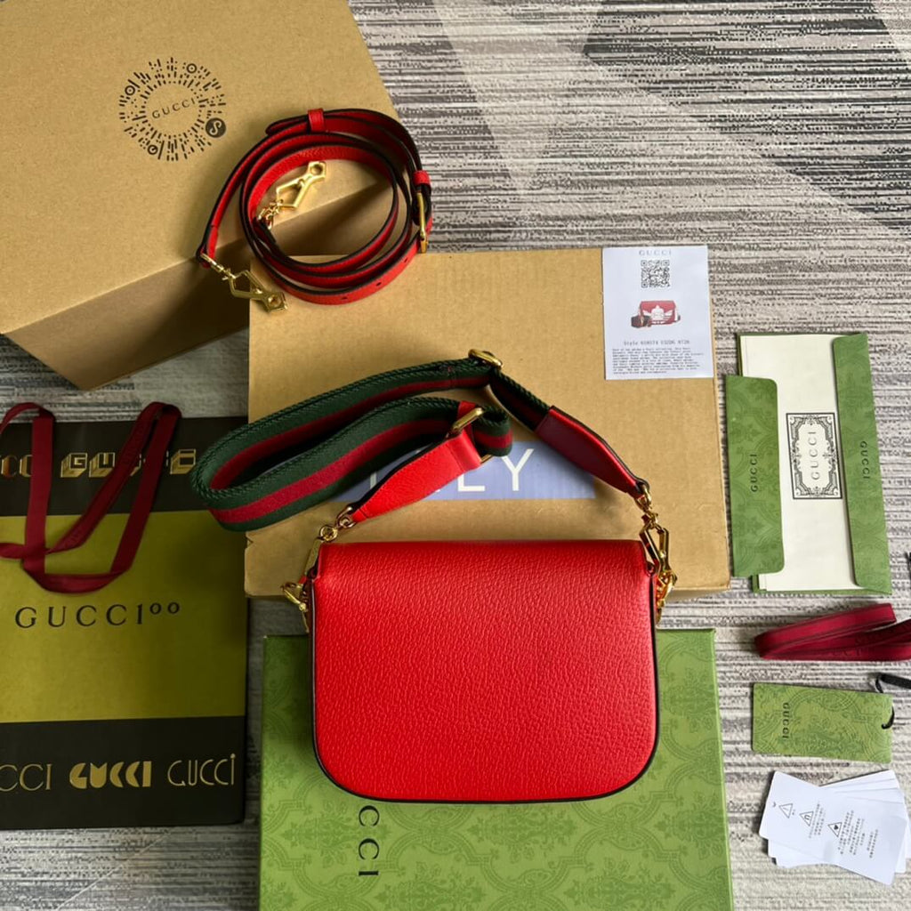 Gucci shoulder mini bag RED 658874