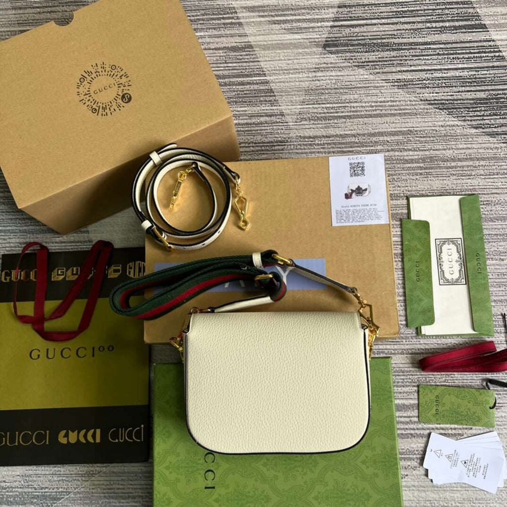 Gucci shoulder mini bag white 658874