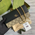 Gucci 546585 shoulder bag wallet Free shipping black leather