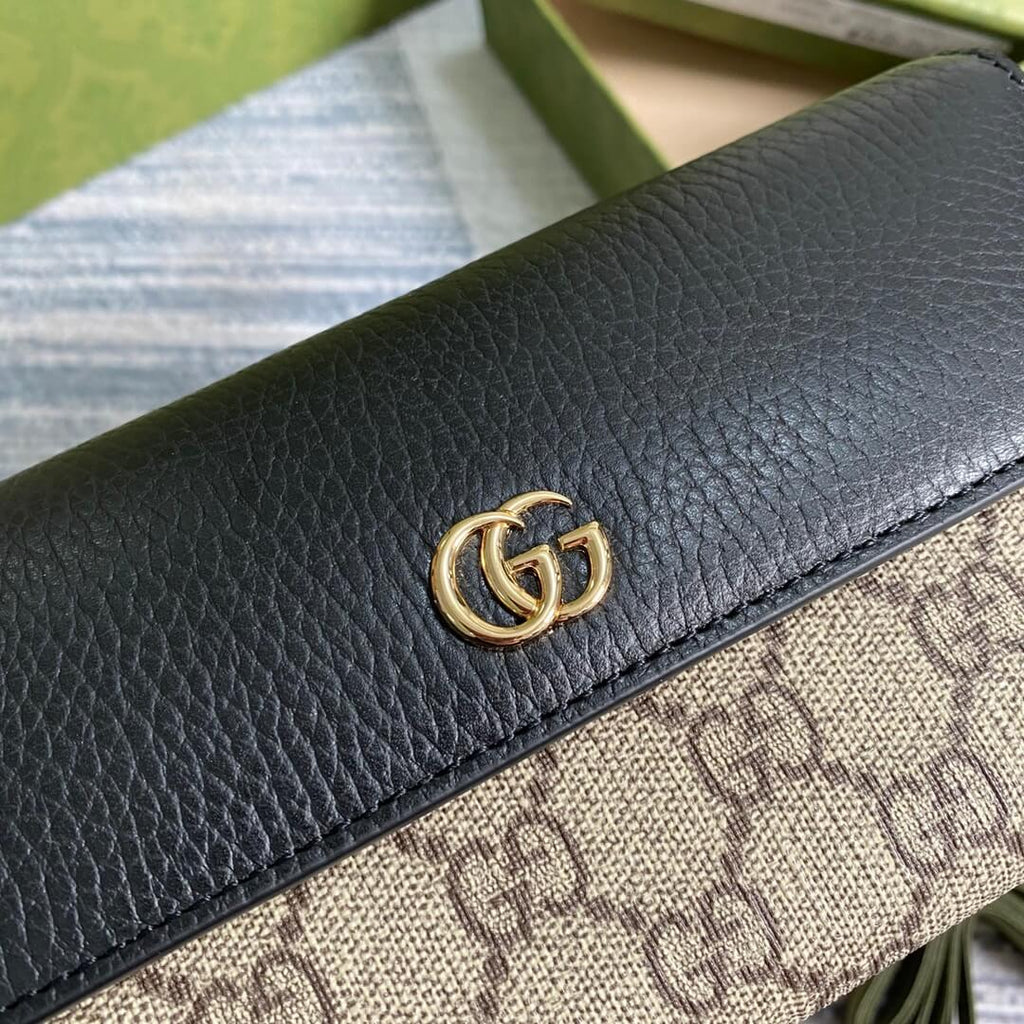 Gucci 546585 shoulder bag wallet Free shipping black leather