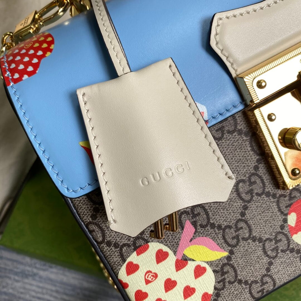 Gucci 603221 Handbag shoulder bag cross body bags blue Padlock calfskin