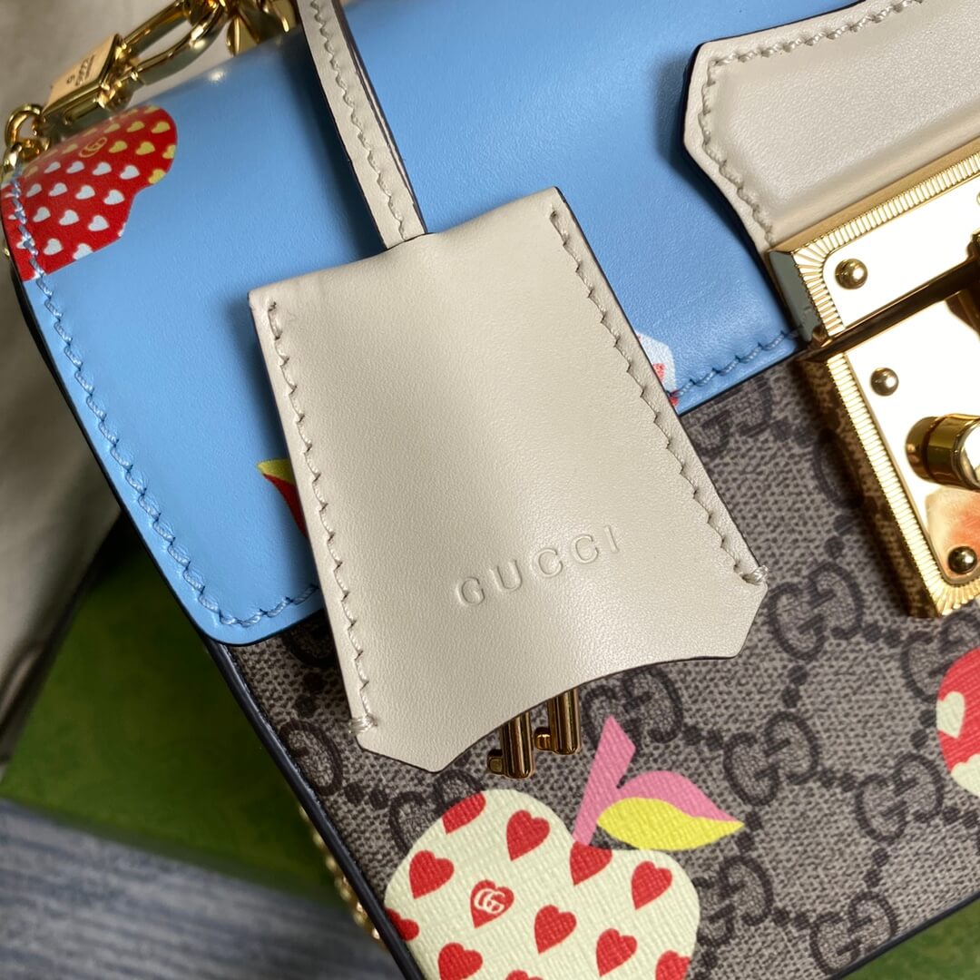 Gucci 603221 Handbag shoulder bag cross body bags blue Padlock calfskin