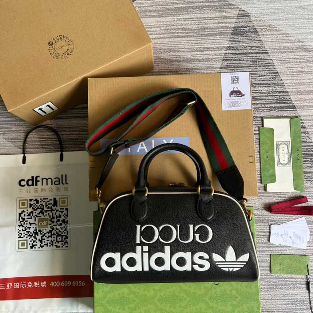 Gucci 702397 shoulder bag Handbag black adidas x GC
