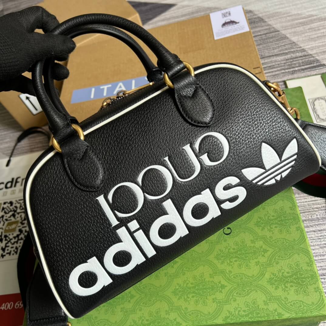 Gucci 702397 shoulder bag Handbag black adidas x GC