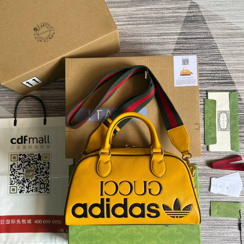 Gucci 702397 shoulder bag Handbag yellow adidas x