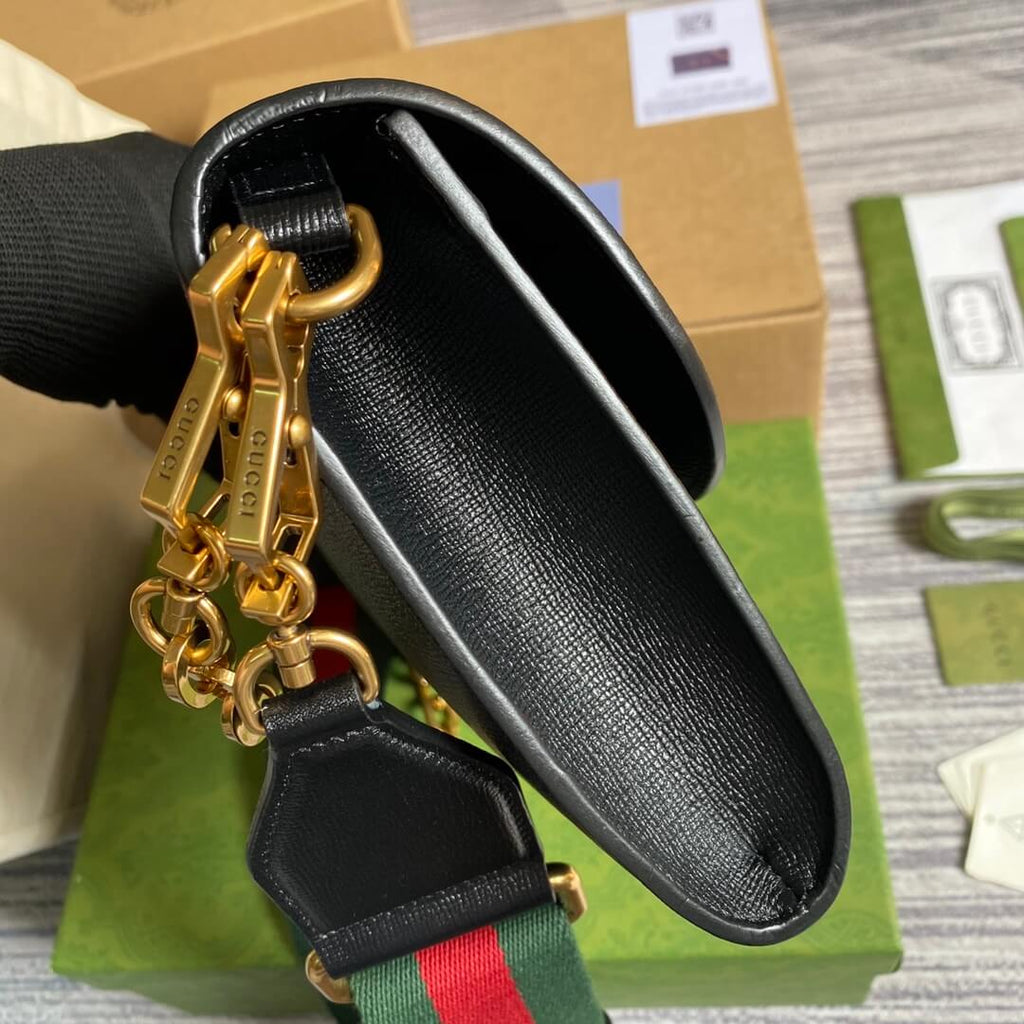 Gucci Horsebit Envelope chain sling bag black