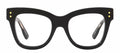 Gucci GG 1082O 001 Cat-Eye Plastic Black Eyeglasses with Logo Stamped Demo Lenses