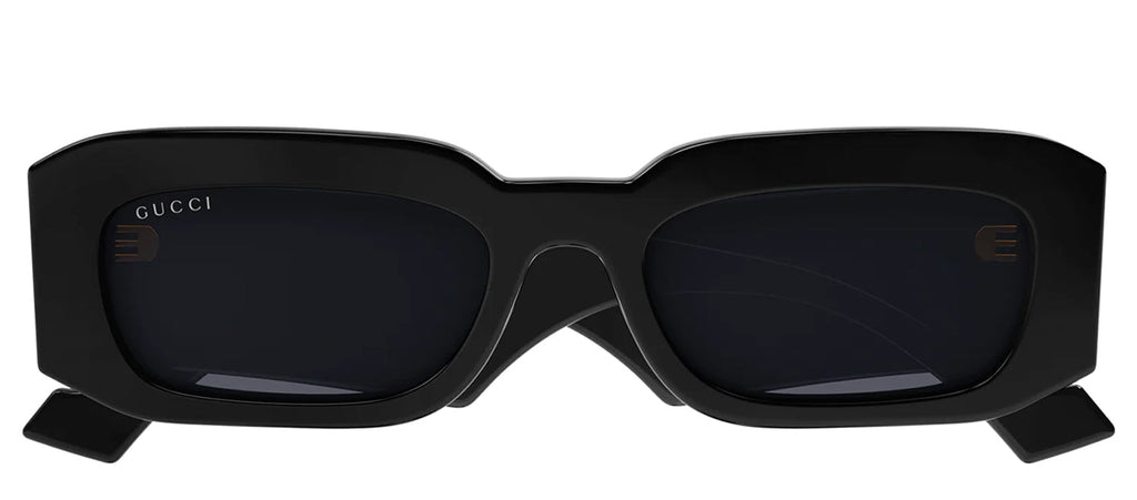 Gucci GG 1426S 001 Rectangle Plastic Black Sunglasses with Grey Lens