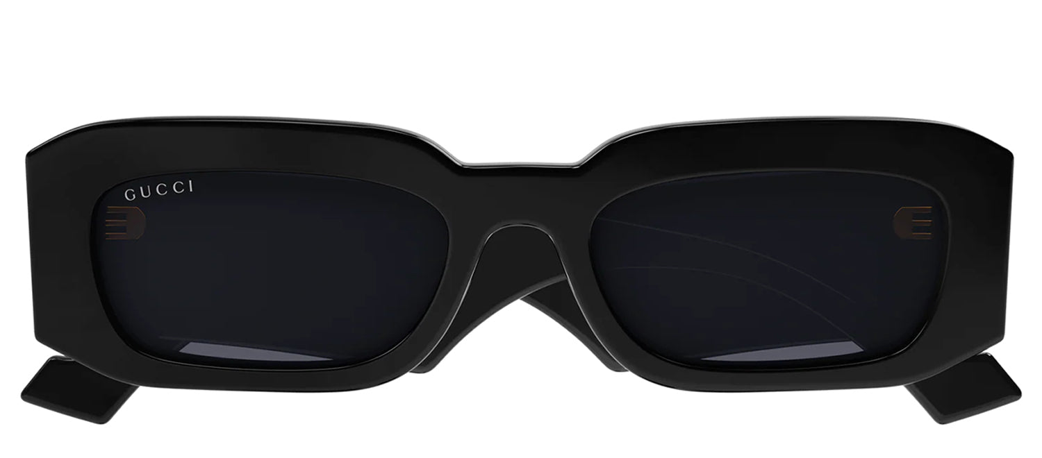 Gucci GG 1426S 001 Rectangle Plastic Black Sunglasses with Grey Lens