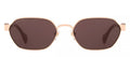 Gucci GG 1593S 003 Geometric Metal Gold Sunglasses with Brown Lens