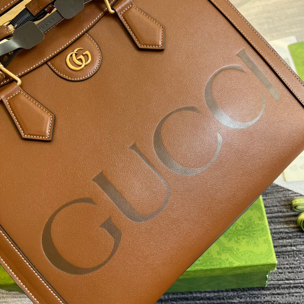 Gucci DIANA Bamboo joint tote handbag cowhide brown Embossing 655659