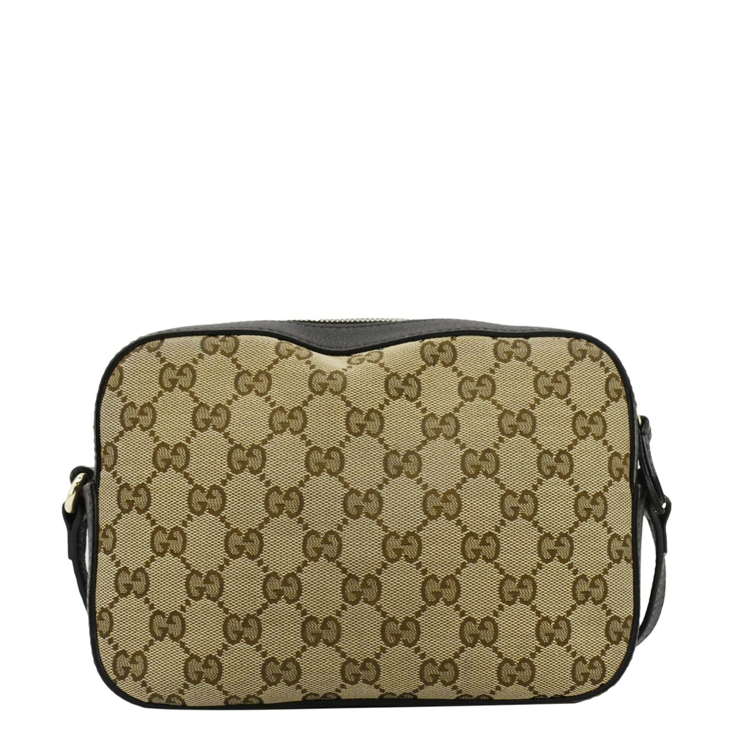 GUCCI Bee Web Gucci Canvas Camera Crossbody Bag Beige 412008