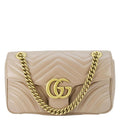 GUCCI Gucci Marmont Small Diagonal Matelasse Leather Crossbody Bag Porcelain Rose 443497