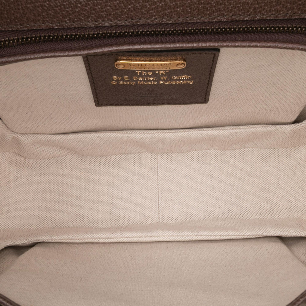 Gucci 100th Anniversary Medium Canvas 1947 Bamboo Top Handle Bag