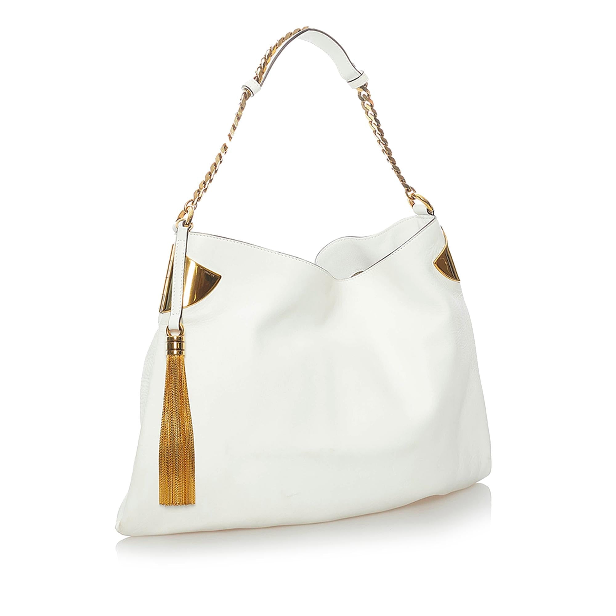 Gucci 1970 Leather Chain Hobo Bag (SHG-30869)