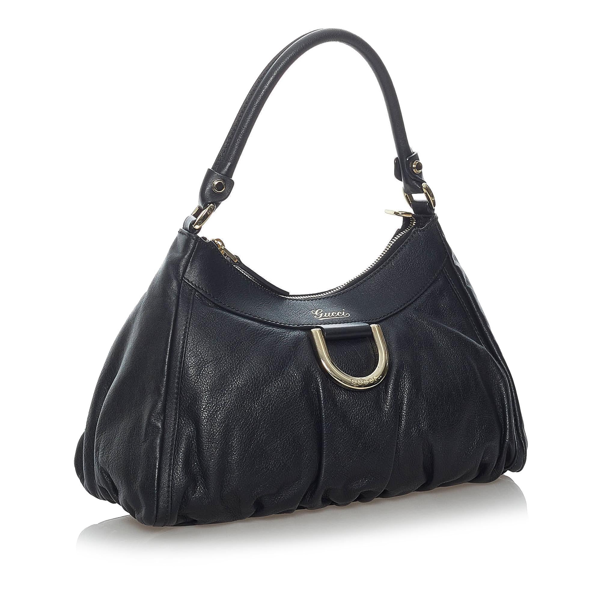 Gucci Abbey D-Ring Leather Shoulder Bag (SHG-30694)