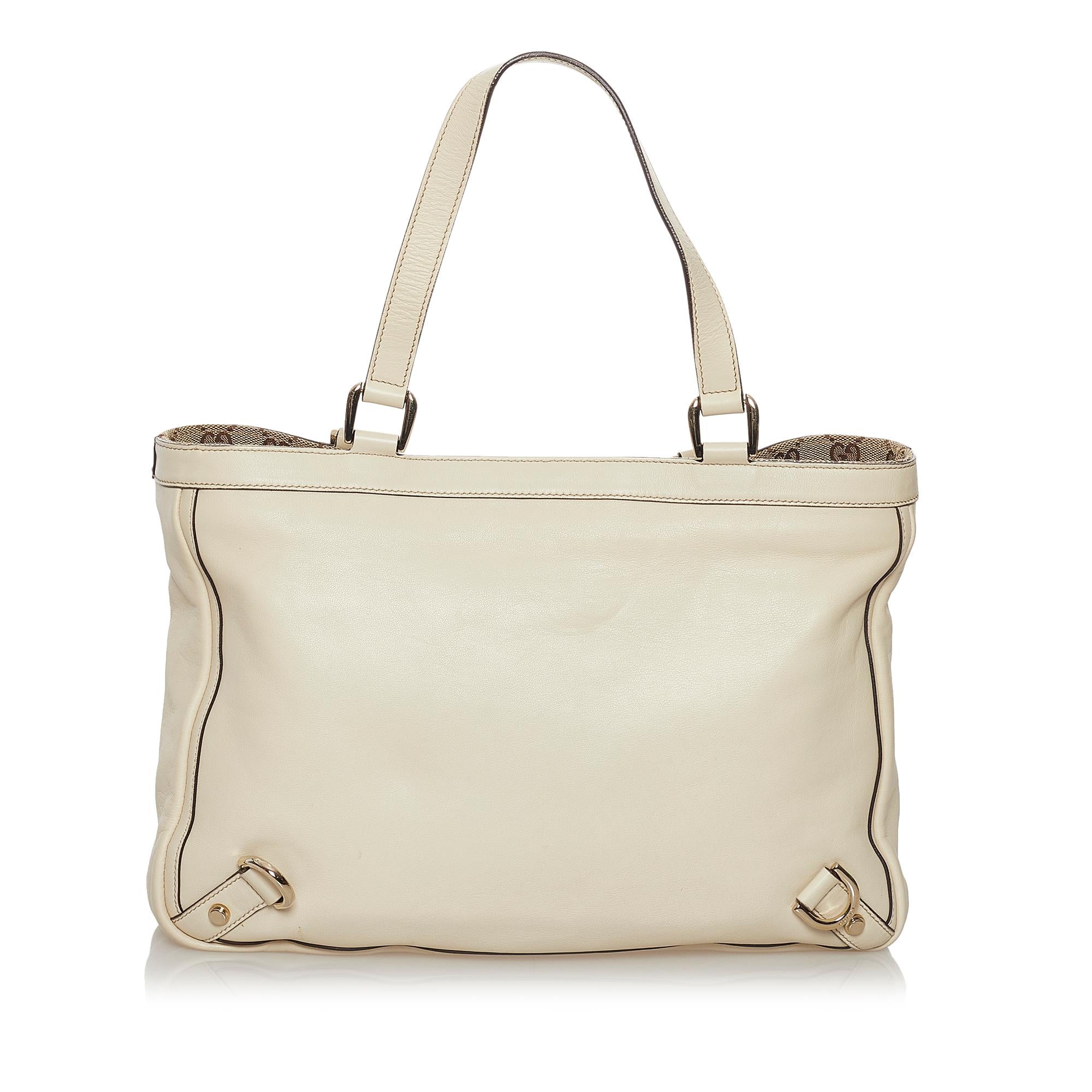 Gucci Abbey D-Ring Leather Tote Bag (SHG-33346)