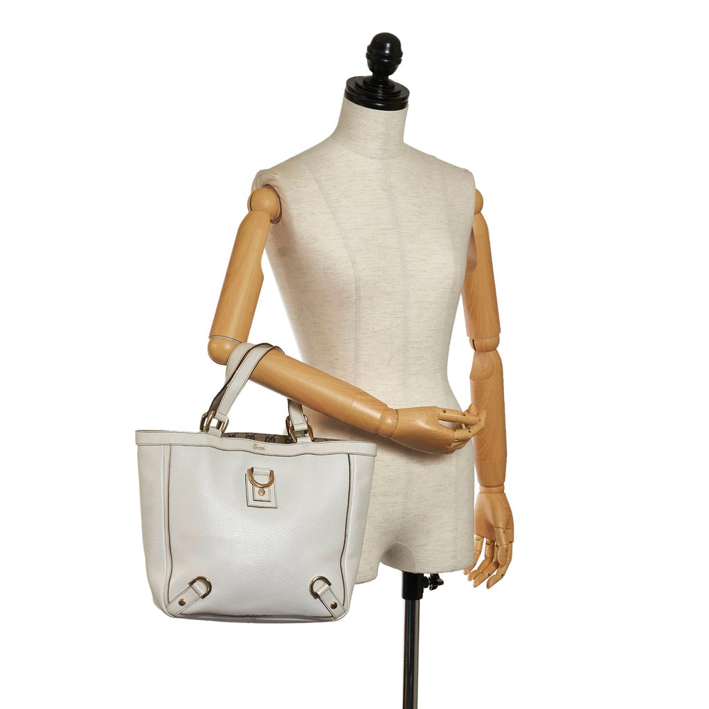 Gucci Abbey-D Ring Leather Tote (SHG-37761)