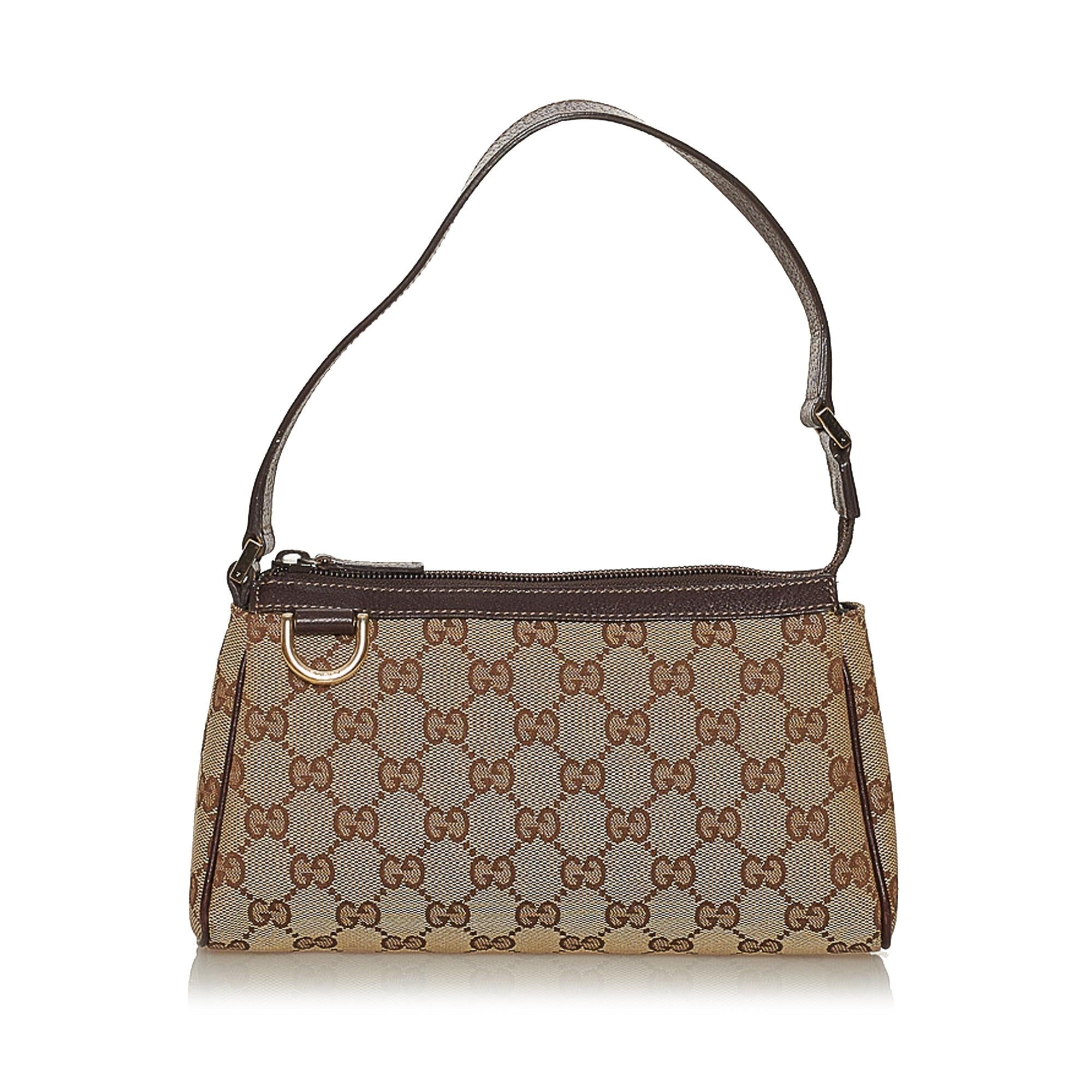 Gucci Abbey Gucci Canvas Baguette (SHG-28686)