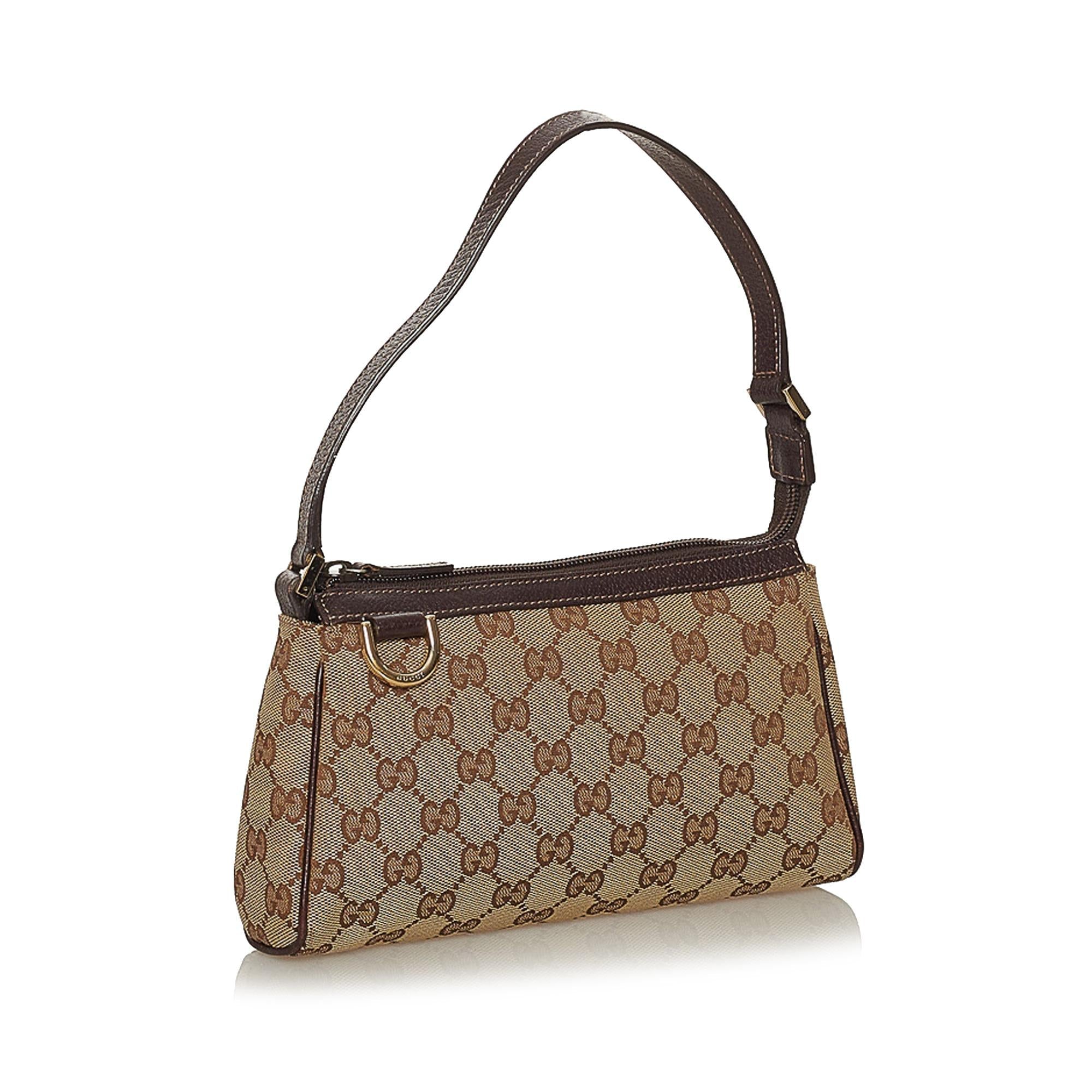 Gucci Abbey Gucci Canvas Baguette (SHG-28686)