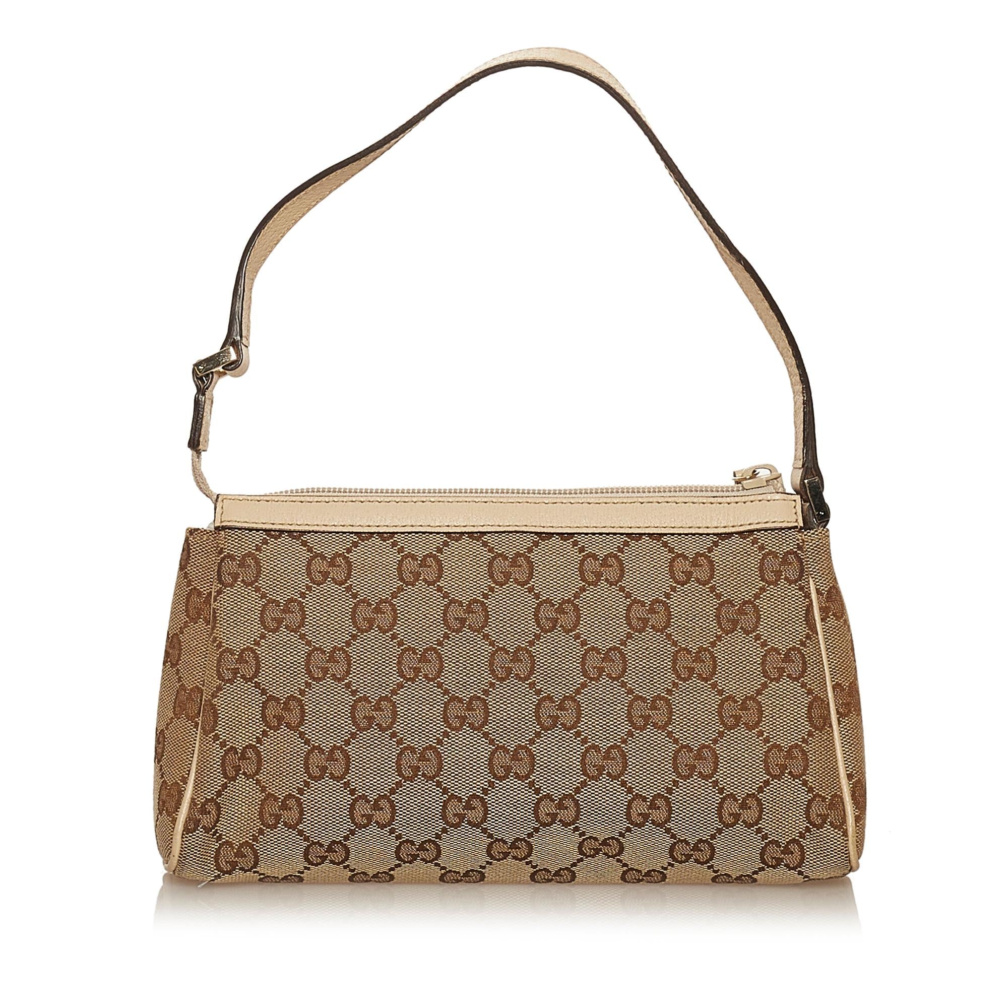 Gucci Abbey Gucci Canvas Baguette (SHG-29370)