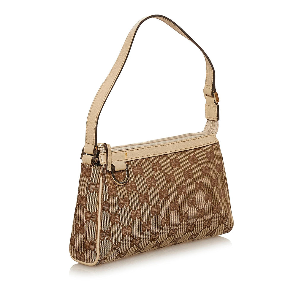 Gucci Abbey Gucci Canvas Baguette (SHG-29370)