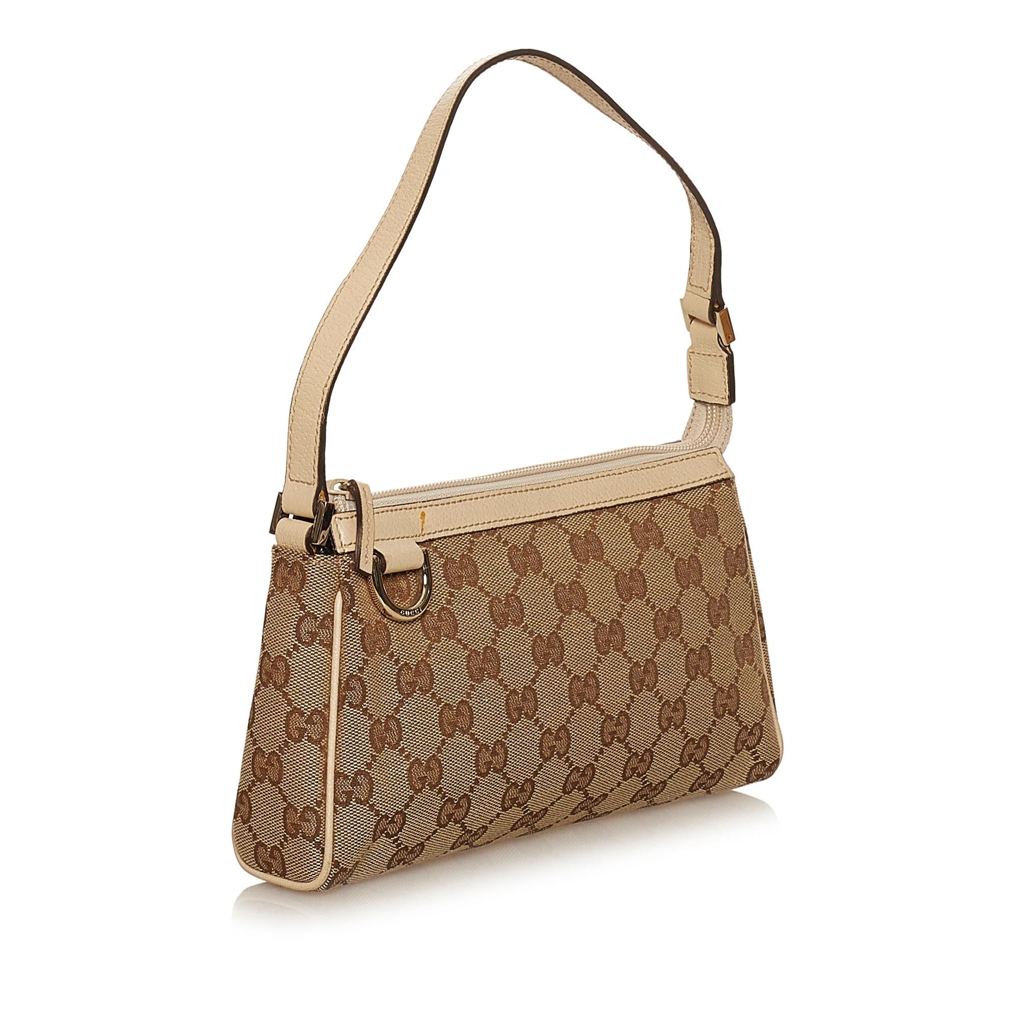 Gucci Abbey Gucci Canvas Baguette (SHG-29370)