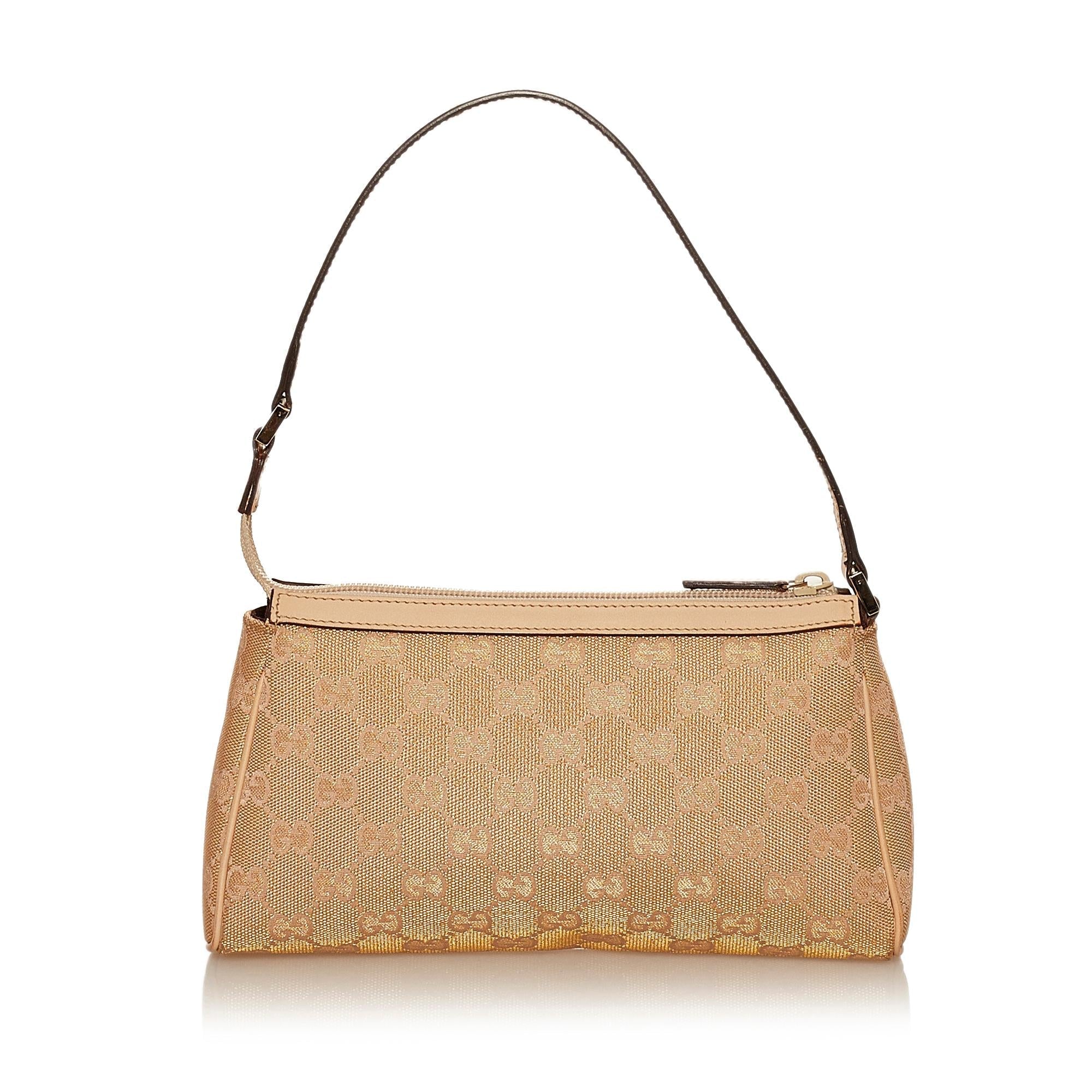 Gucci Abbey Gucci Canvas Baguette (SHG-29559)
