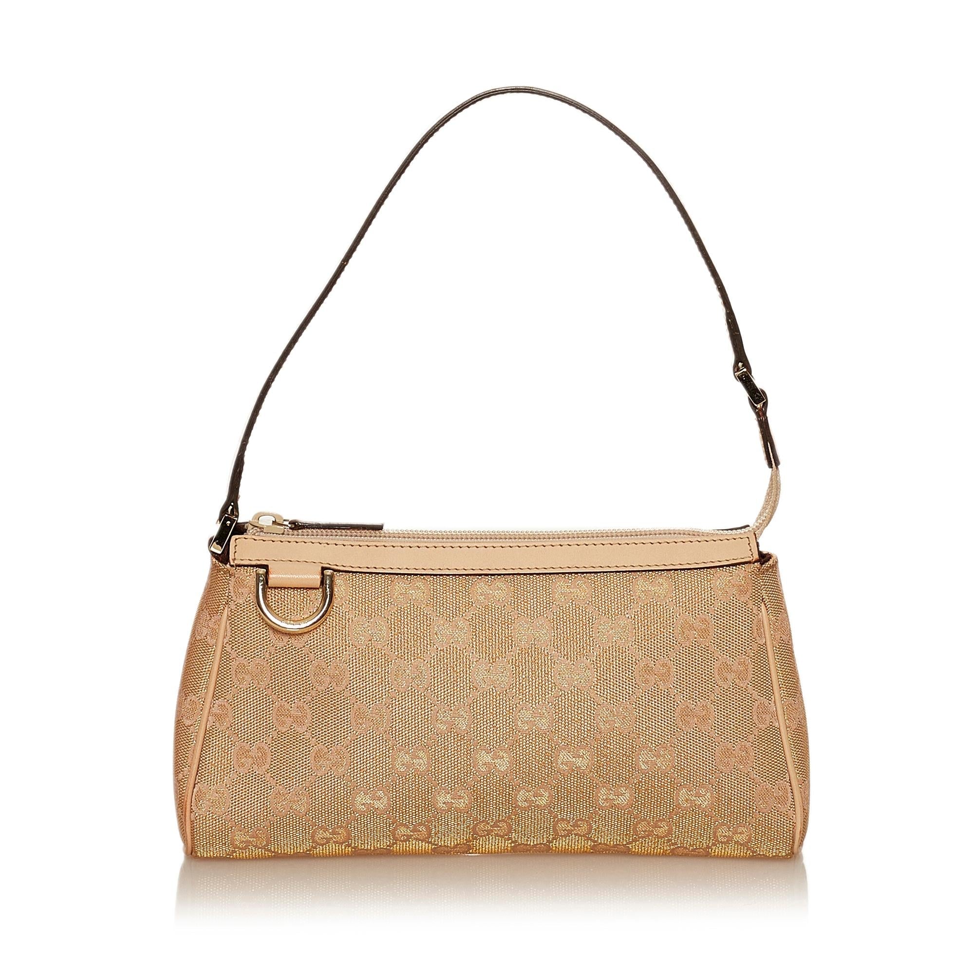 Gucci Abbey Gucci Canvas Baguette (SHG-29559)
