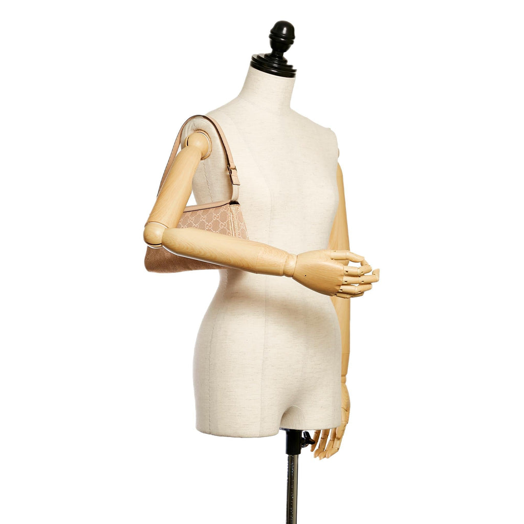 Gucci Abbey Gucci Canvas Baguette (SHG-29559)