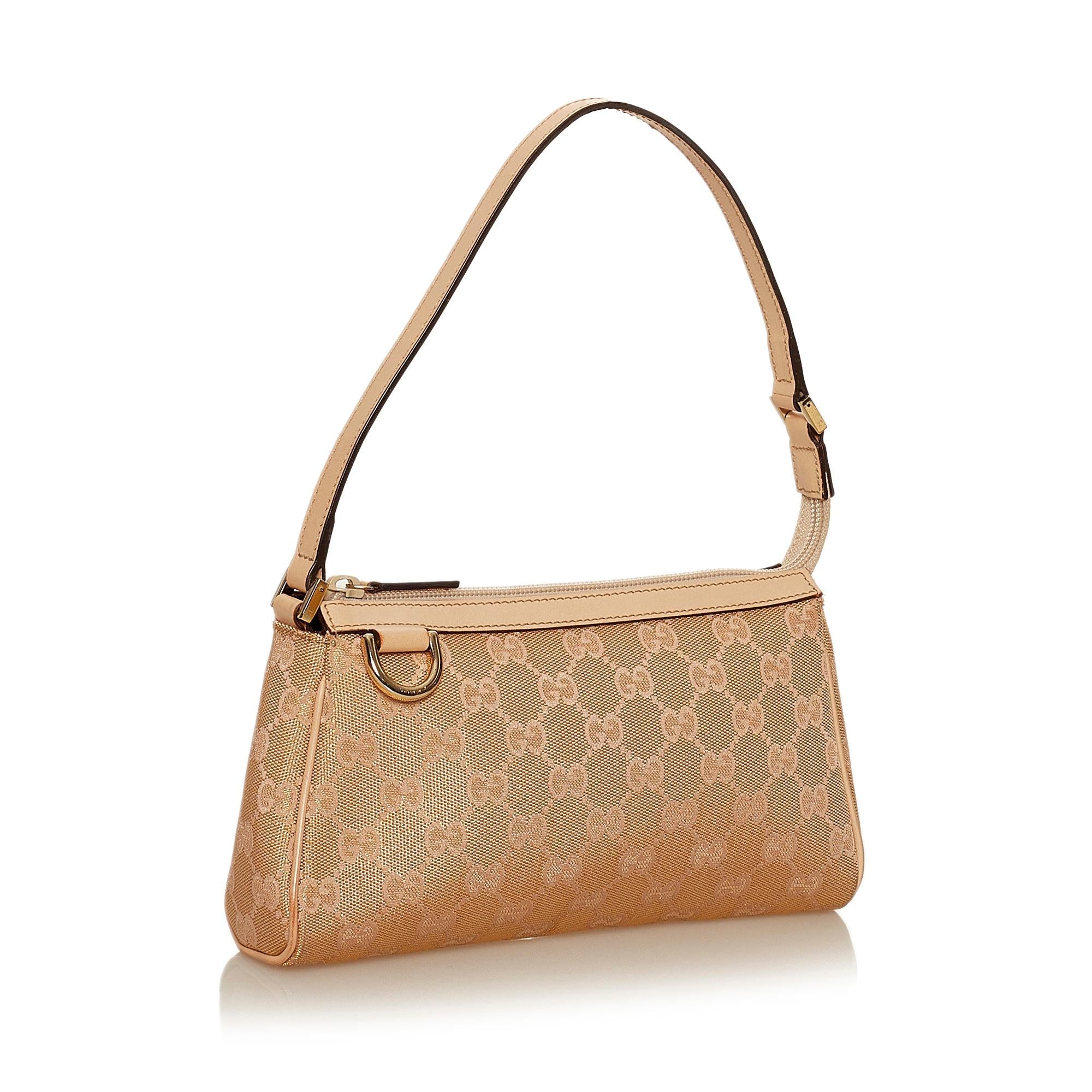 Gucci Abbey Gucci Canvas Baguette (SHG-29559)