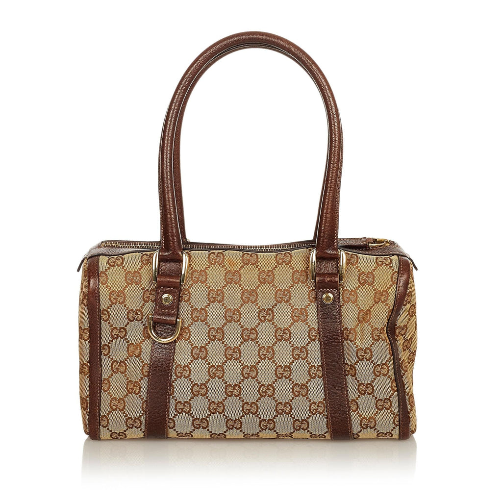 Gucci Abbey Gucci Canvas Boston Bag (SHG-25641)