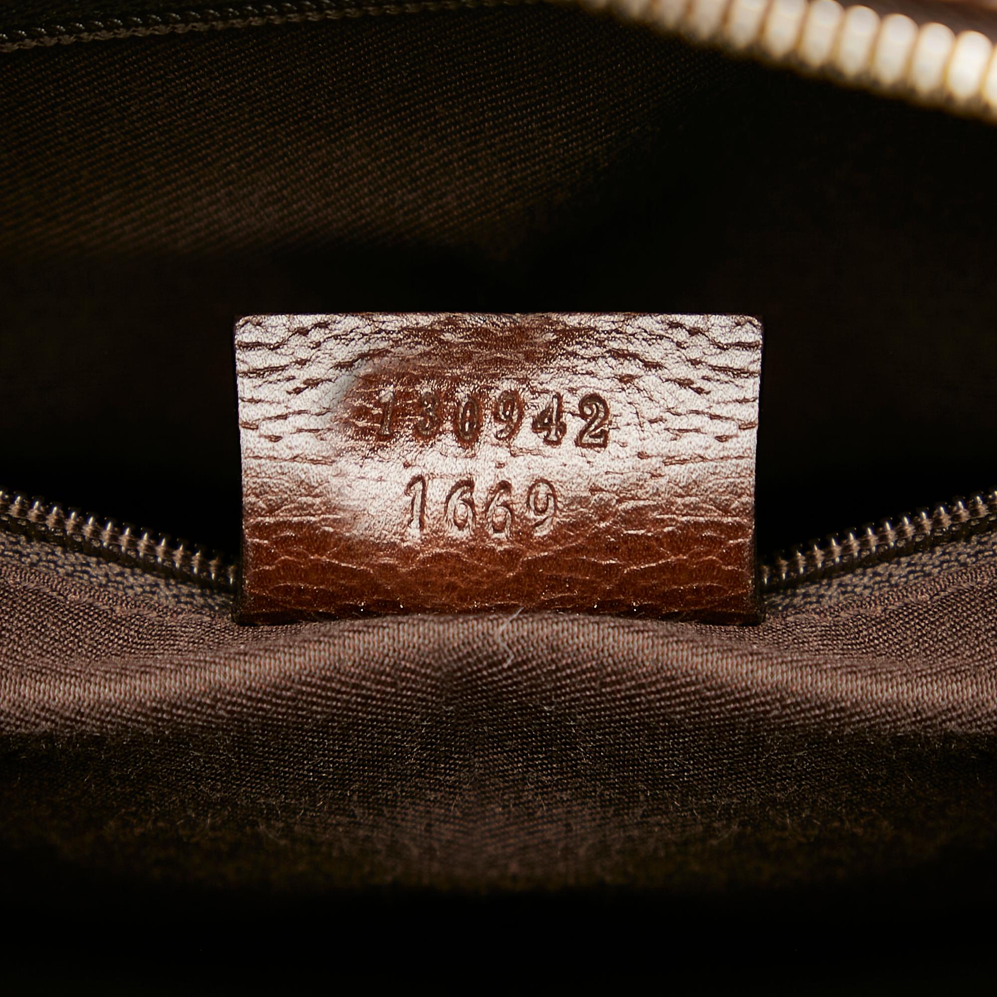 Gucci Abbey Gucci Canvas Boston Bag (SHG-25641)