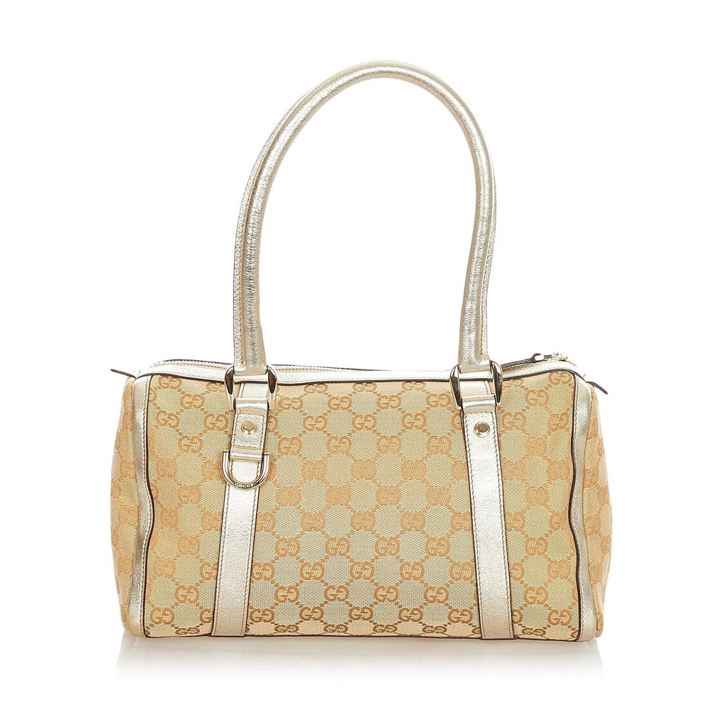 Gucci Abbey Gucci Canvas Boston Bag (SHG-31972)