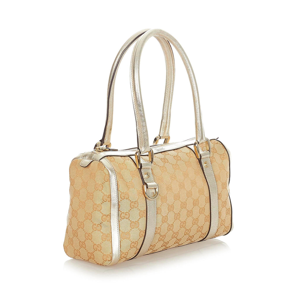 Gucci Abbey Gucci Canvas Boston Bag (SHG-31972)