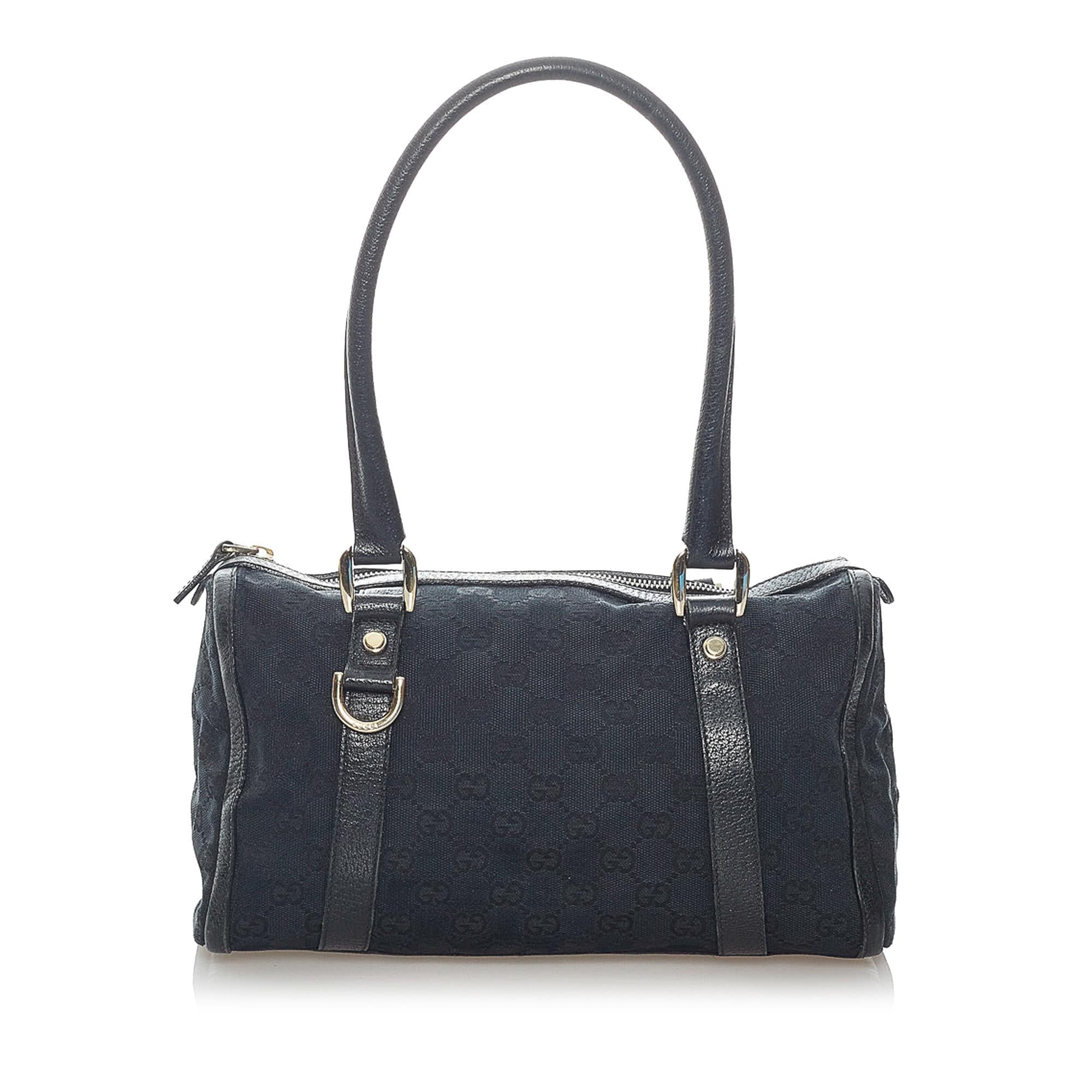 Gucci Abbey Gucci Canvas Boston Bag (SHG-32698)