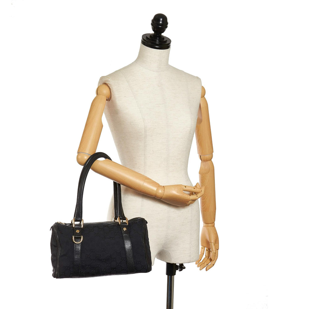 Gucci Abbey Gucci Canvas Boston Bag (SHG-32698)