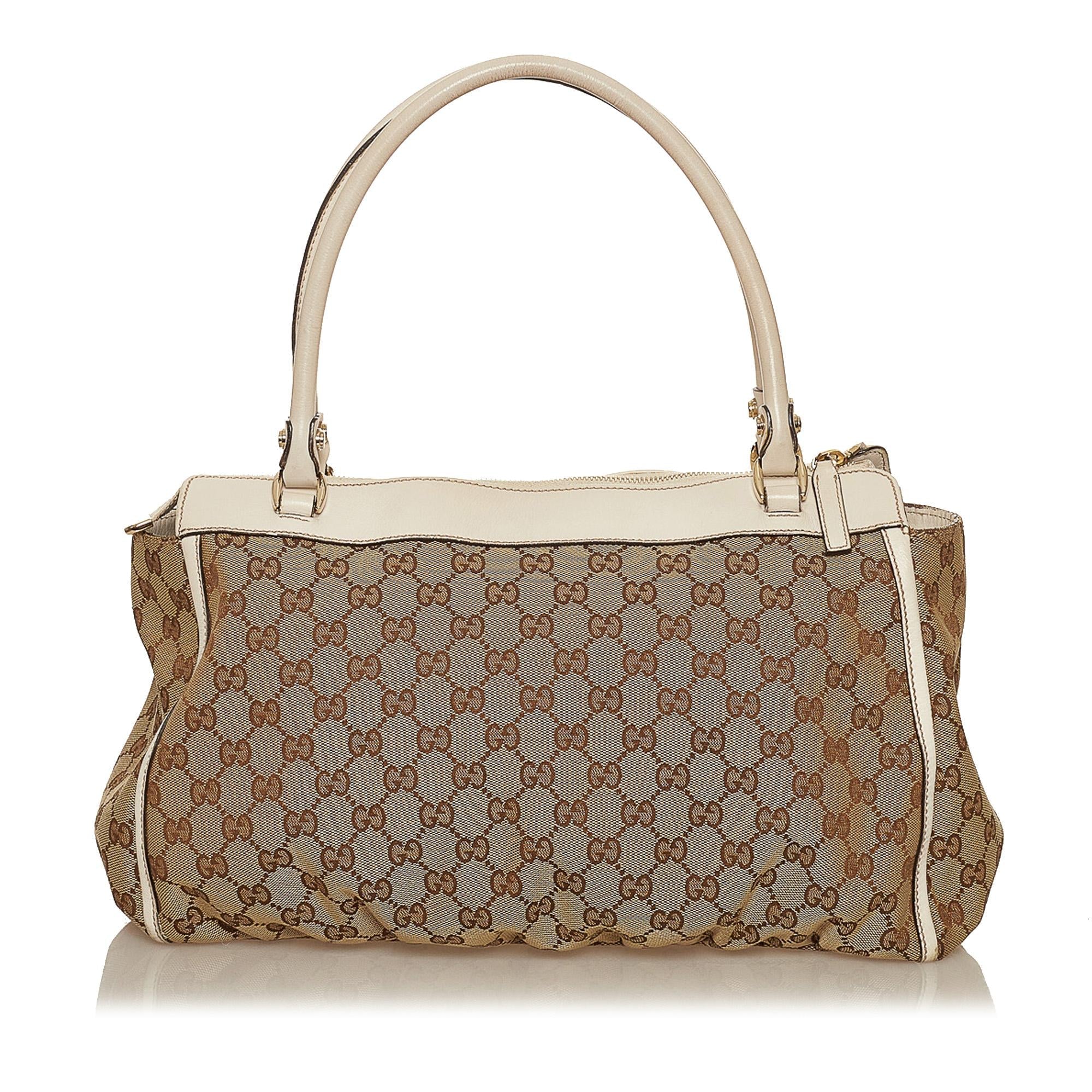 Gucci Abbey Gucci Canvas Shoulder Bag (SHG-29543)