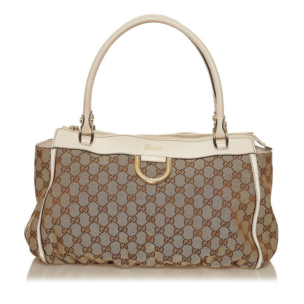Gucci Abbey Gucci Canvas Shoulder Bag (SHG-29543)