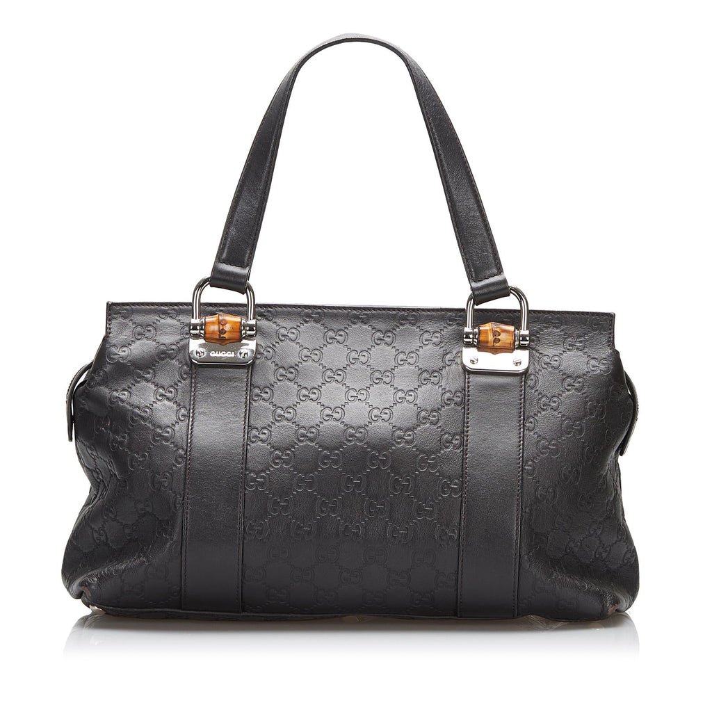 Gucci Bamboo Bar Guccissima Satchel (SHG-5c7shZ)