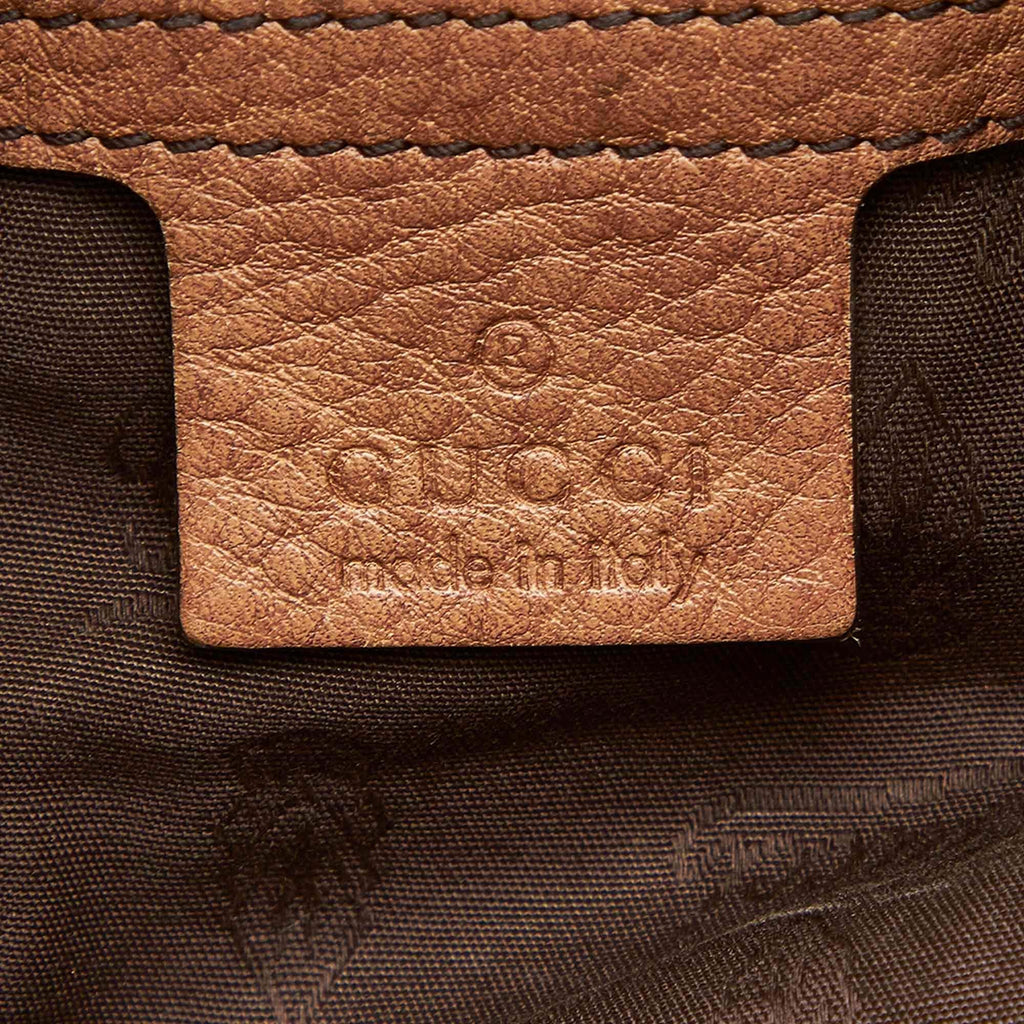 Gucci Bamboo Bar Leather Tote Bag (SHG-19551)