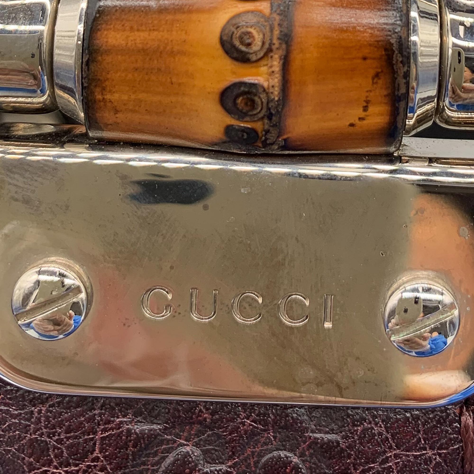 Gucci Bamboo Bar Leather Tote Bag (SHG-36986)