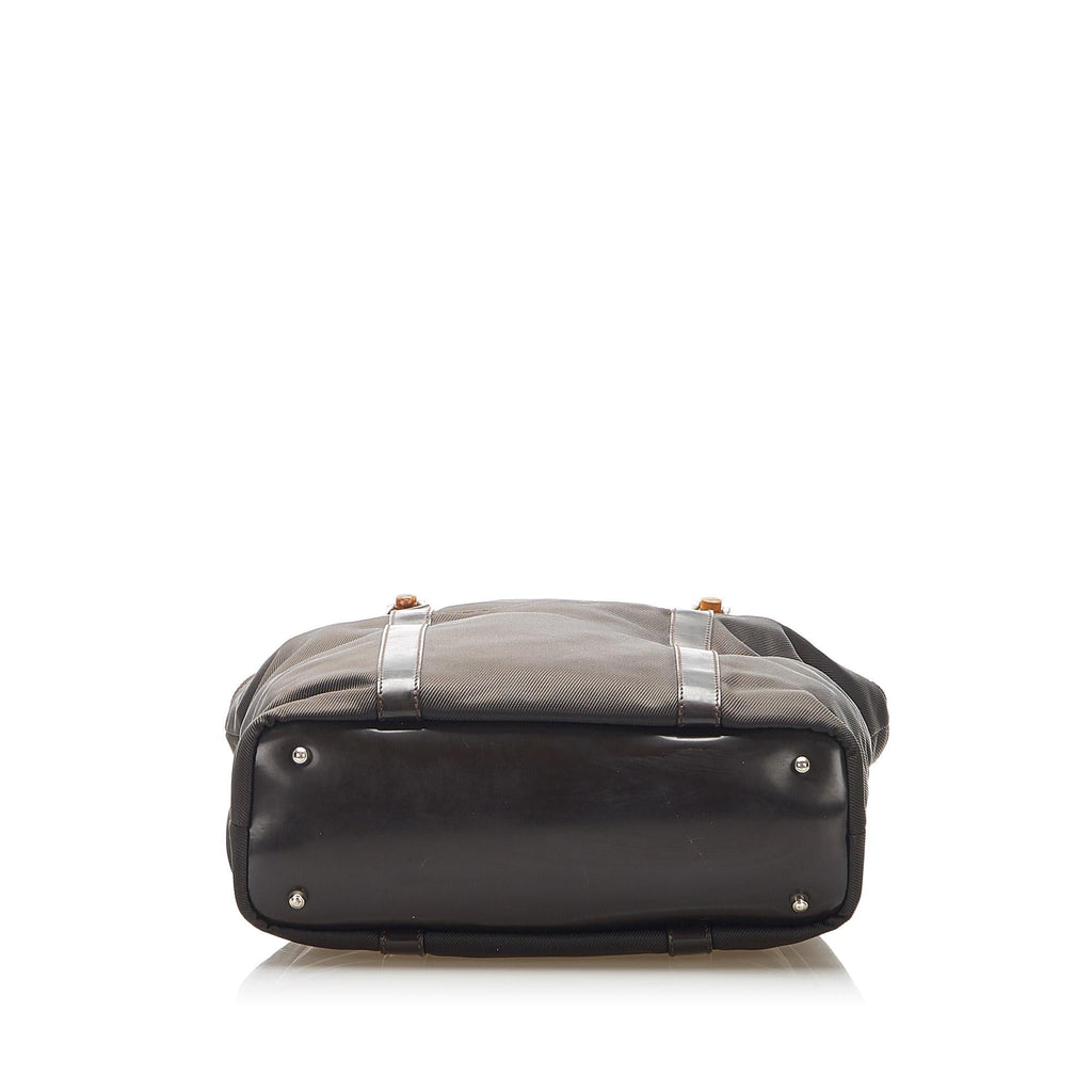Gucci Bamboo Canvas Handbag (SHG-16190)